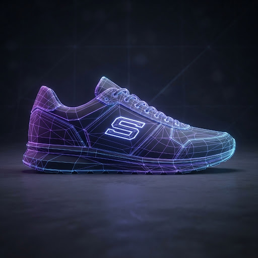 Generated 3D mesh render of the same sneaker